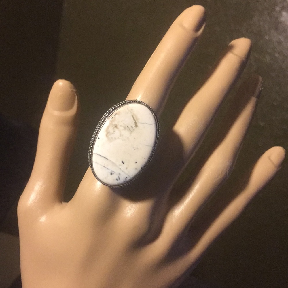NEW Classy Dendrite Opal handcrafted Ring
